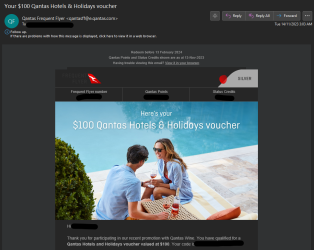 $100 Qantas hotels voucher for buying wine! $100 Qantas hotels voucher for buying wine!