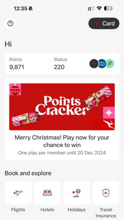 Qantas Christmas Points Cracker promotion
