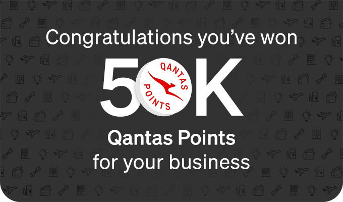 Congratulations you've won 50K Qantas Points for your business Congratulations you've won 50K Qantas Points for your business